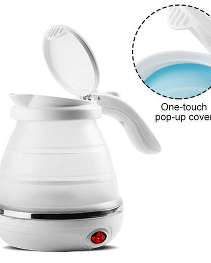 2137 Silicone Foldable Collapsible Electric Water Kettle Camping  Boiler