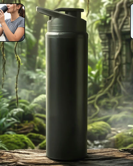 Premium Stainless Steel Sports Water Bottle With Flip Top Lid 900 Ml