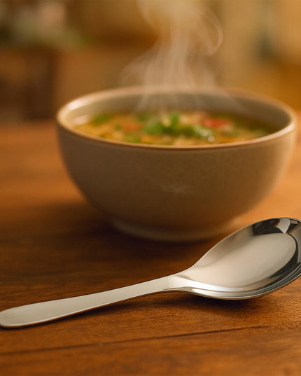 Apex Premium Stainless Steel Soup Spoon Set  6 Pieces