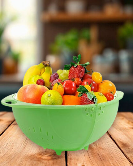 Apex Smart Basket 3in1 Multiuse Fruit And Vegetable Bowl  (1 Pc  Mix Color)