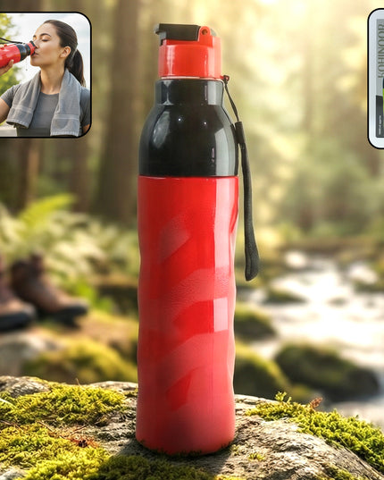 Plastic 1000 Ml Approx Sports Water Bottle (1 Pc)