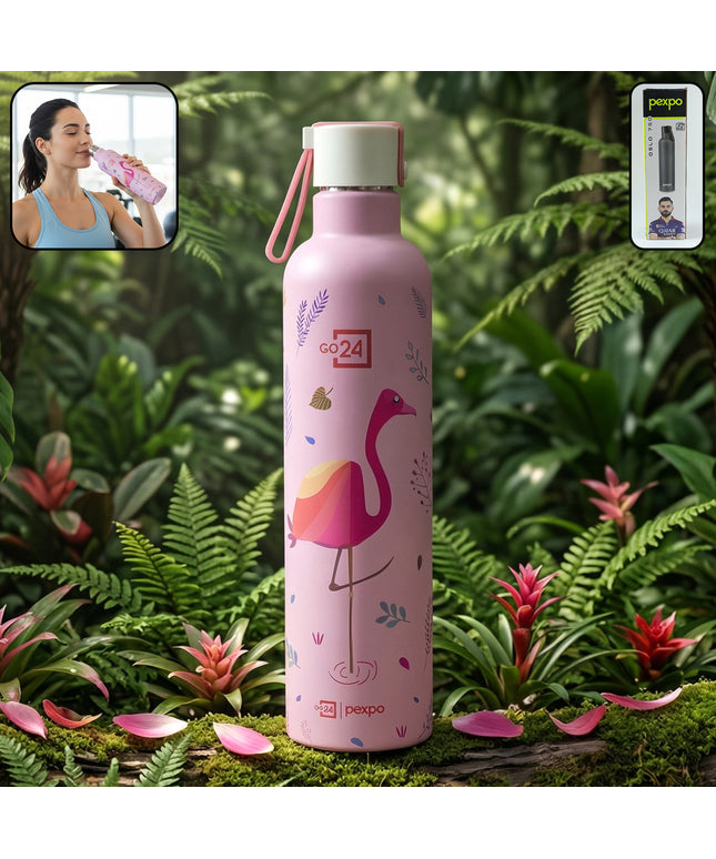 Pexpo Oslo Art Printed Insulated Stainless Steel Water Bottle - 750 Ml