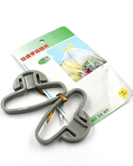 9331 Portable Shopping Bag Handle Holder Household Plastic Bag Hook Kitchen Supplies Carrier Holds Plastic Reusable Grocery Bags Holder Portable Bag Carrier Multifunctional (2pc)