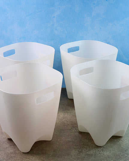 Modern Plastic Dustbin  Waste Paper Basket - (4 Pc)