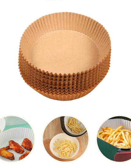 Round Air Fryer Disposable Paper Liner  (50 Pcs Set  160mmx45mm)