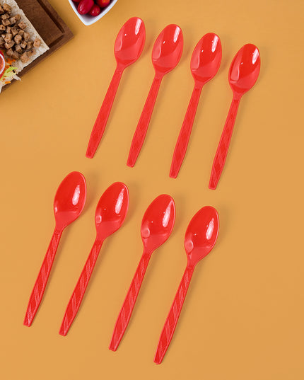 Reusable Home Dining Plastic Spoons (8 Pc)