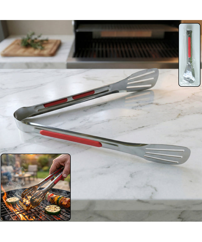 Stainless Steel Multi Purpose Kitchen Tongs With Anti Slip Grip (1 Pc)