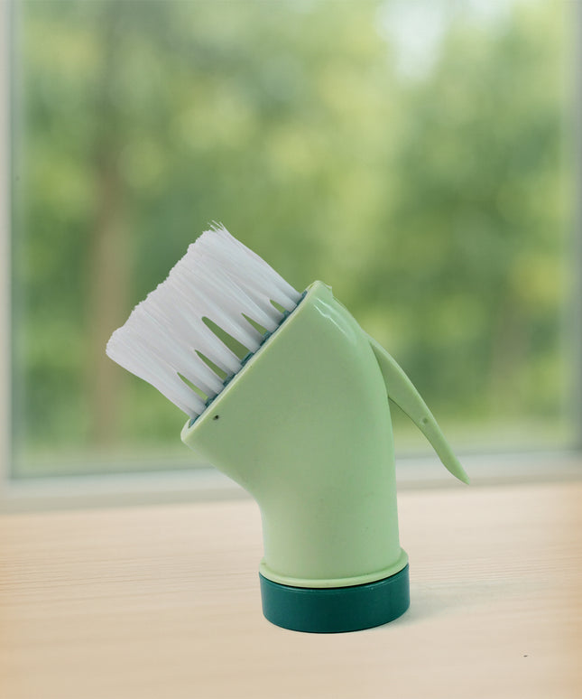 Multipurpose Bottle-connectable Cleaning Brush With Built-in Scraper (1 Pc)