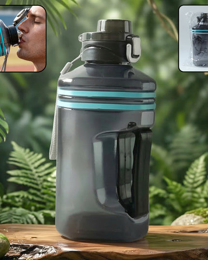 Large Square Gallon Style Water Bottle With Handle 1500 Ml