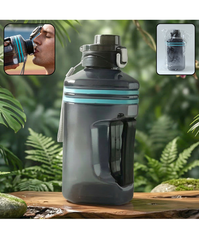 Large Square Gallon Style Water Bottle With Handle 1500 Ml