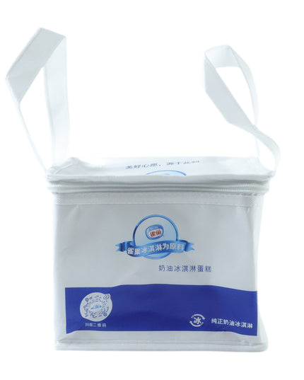 Portable Insulated Lunch Bag With Zipper Closure 16x19x21 Cm