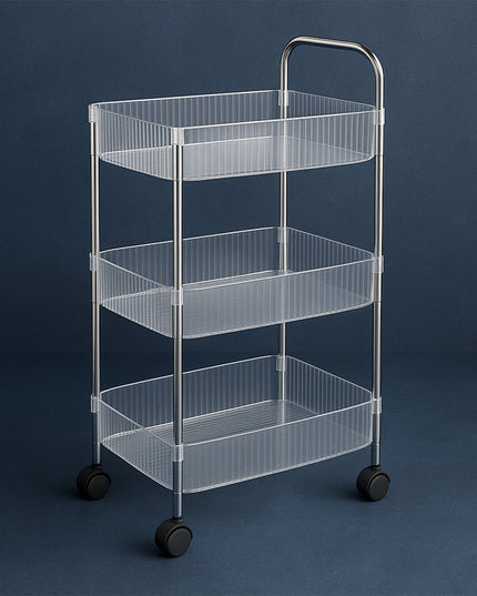 Apex Sapphire 3-layer Multipurpose Storage Trolley With Wheels