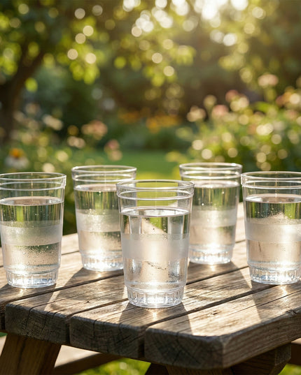 Transparent Janta Drinking Glass Set (300ml 6 Pc Set)