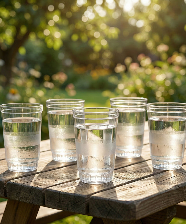 Transparent Janta Drinking Glass Set (300ml 6 Pc Set)