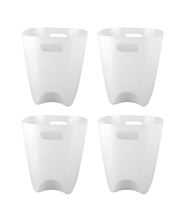 Modern Plastic Dustbin  Waste Paper Basket - (4 Pc)