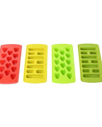 Plastic Ice Cube Tray Set (4 Pc)