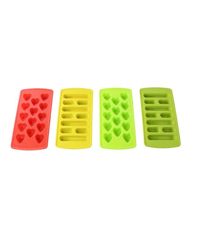 Plastic Ice Cube Tray Set (4 Pc)