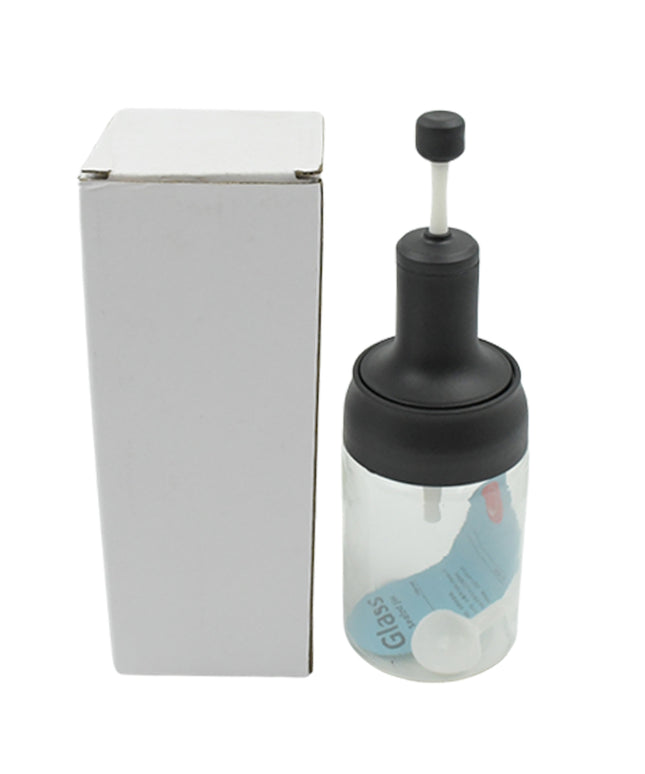 5522 Heat-resistant Condiment Container Seasoning Box Glass Condiment Canisters Pots Bottle With Serving Spoons For Salt Spice Honey Sugar Bbq Resturant Jar Oil Bottle Honey Jar Dispenser Airtight Cap Transparent (1 Pc)